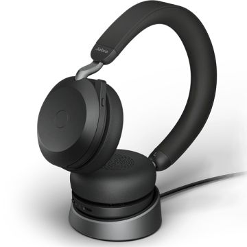 Jabra Evolve2 75 Link380a UC Stereo Stand Black