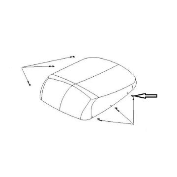 Telair 07251 spare part Klinknagel voor Bovenste afdekking