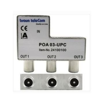 Braun Telecom POA 03 UPC Opdruk 3v IEC verdeler male