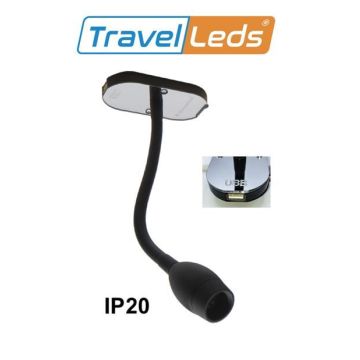 TravelLeds opb spot Zw flex led 5K 260mm Ch switch/usb