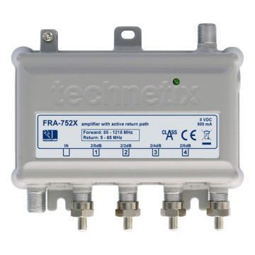 Technetix FRA-752XSHOP 0/2/4/8db versterker DOCSIS 3.1 Ziggo
