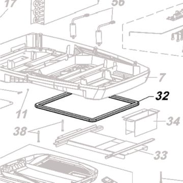 Telair 03497 spare part Rond rubber afdichting d=26