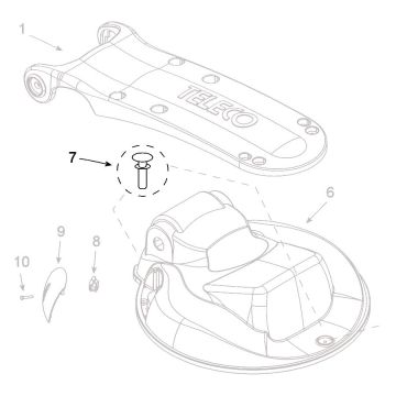 Teleco 10442 spare part blindklinknagel motorkap CL.E.65/85