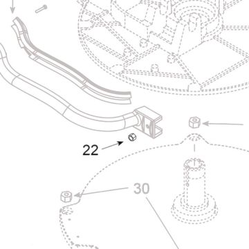 Teleco 09015 spare part Zelfborgende moer M5 CL.E.65/85