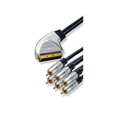AV Scart > 6 Cinch (2V+4A)In/Out 5 Mtr. op=op