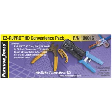 EZ-RJ45 HD CAT Pro Kit, Crimptool,Tang,Stripper,50 Connector
