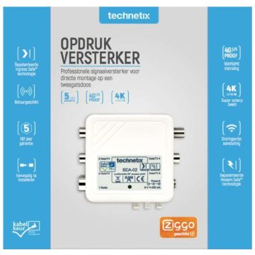 Technetix BDA-02-S SHOP Opdruk versterker Ziggo Geschikt