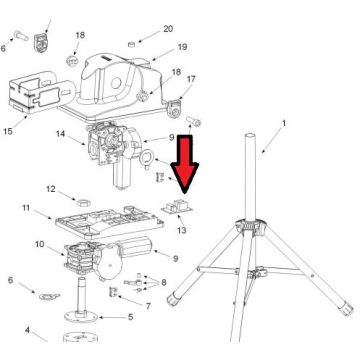 Teleco 06132 spare part Steunplaat ACTIVSAT