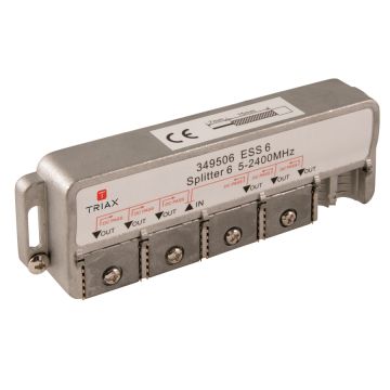 Triax ESS 6 splitter 6-voudig, 5-2400 E-TECH op=op