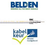 Belden H125D00 Coax DuoBond+ PVC KABELKEUR wit haspel 500m