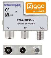 Braun Telecom POA 3 IEC-NL Radio-TV-DATA/Modem verdeler