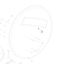 Teleco 17107 spare part Sticker schotel CL.85 & E.65/85